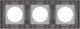 Миниатюра изображения товара Рамка для выключателей и розеток Arlight FRM-GLARE-GC-3-GR / 043840