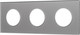 Миниатюра изображения товара Рамка для выключателей и розеток Arlight FRM-GLARE-GC-3-GR / 043840