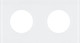 Миниатюра изображения товара Рамка для выключателей и розеток Arlight FRM-GLARE-GC-2-WH / 043835