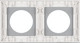 Миниатюра изображения товара Рамка для выключателей и розеток Arlight FRM-GLARE-GC-2-WH / 043835