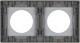 Миниатюра изображения товара Рамка для выключателей и розеток Arlight FRM-GLARE-GC-2-GR / 043837