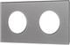 Миниатюра изображения товара Рамка для выключателей и розеток Arlight FRM-GLARE-GC-2-GR / 043837