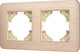 Миниатюра изображения товара Рамка для выключателей и розеток Arlight FRM-AKIRY-AL-2-GD / 049726