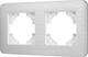 Миниатюра изображения товара Рамка для выключателей и розеток Arlight FRM-AKIRY-AL-2-SR / 049724