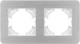 Миниатюра изображения товара Рамка для выключателей и розеток Arlight FRM-AKIRY-AL-2-SR / 049724