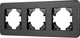 Миниатюра изображения товара Рамка для выключателей и розеток Arlight FRM-AKIRY-AL-3-BK / 049729