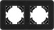 Миниатюра изображения товара Рамка для выключателей и розеток Arlight FRM-OMALI-SFGS-2-BK / 049709
