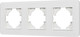 Миниатюра изображения товара Рамка для выключателей и розеток Arlight FRM-OMALI-SFGS-3-WH / 049712
