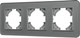 Миниатюра изображения товара Рамка для выключателей и розеток Arlight FRM-OMALI-SFGS-3-GR / 049714