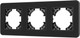 Миниатюра изображения товара Рамка для выключателей и розеток Arlight FRM-OMALI-SFGS-3-BK / 049713