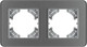 Миниатюра изображения товара Рамка для выключателей и розеток Arlight FRM-OMALI-SFGS-2-GR / 049710