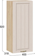 Миниатюра изображения товара Шкаф навесной для кухни ТриЯ Лина 1ВВ4 с одной дверью (дуб крафт золотой/крем)
