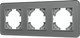 Миниатюра изображения товара Рамка для выключателей и розеток Arlight FRM-OMALI-GS-3-GR / 049698
