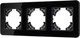Миниатюра изображения товара Рамка для выключателей и розеток Arlight FRM-OMALI-GS-3-BK / 049697