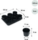 Миниатюра изображения товара Набор горшков для рассады GREENGO 40x20см (8шт, черный)