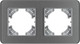 Миниатюра изображения товара Рамка для выключателей и розеток Arlight FRM-OMALI-GS-2-GR / 049694