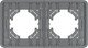 Миниатюра изображения товара Рамка для выключателей и розеток Arlight FRM-OMALI-GS-2-GR / 049694