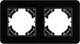 Миниатюра изображения товара Рамка для выключателей и розеток Arlight FRM-OMALI-GS-2-BK / 049693