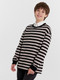 Миниатюра изображения товара Лонгслив детский Mark Formelle 123434/1 ((р.104-56, черно-молочная полоска))