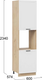 Миниатюра изображения товара Шкаф-пенал кухонный ТриЯ Лорас 1ПВ6 с двумя дверями (дуб крафт золотой/холст белый)