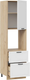 Миниатюра изображения товара Шкаф-пенал кухонный ТриЯ Лорас 1П6Я2 с одной дверью и двумя ящиками (дуб крафт золотой/холст белый)
