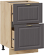 Миниатюра изображения товара Шкаф-стол кухонный ТриЯ Лина 1Н5Я2 с двумя ящикам (дуб крафт золотой/графит)