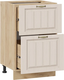 Миниатюра изображения товара Шкаф-стол кухонный ТриЯ Лина 1Н5Я2 с двумя ящикам (дуб крафт золотой/крем)