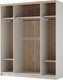 Миниатюра изображения товара Шкаф Bravo Мебель Юта ШР-4 (персидский жемчуг/дуб торонто)