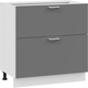 Миниатюра изображения товара Шкаф-стол кухонный ТриЯ Габриэлла 1Н8Я2 с двумя ящиками (белый/титан)