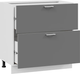 Миниатюра изображения товара Шкаф-стол кухонный ТриЯ Габриэлла 1Н8Я2 с двумя ящиками (белый/титан)