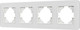 Миниатюра изображения товара Рамка для выключателей и розеток Arlight FRM-OMALI-SFGS-4-WH / 049716