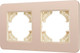 Миниатюра изображения товара Рамка для выключателей и розеток Arlight FRM-AKIRY-SFAL-2-GD / 049739