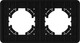 Миниатюра изображения товара Рамка для выключателей и розеток Arlight FRM-AKIRY-SFAL-2-BK / 049738