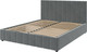 Миниатюра изображения товара Двуспальная кровать Bravo Мебель Нельсон 180х200 с ПМ Стандарт 2 вариант (холодный серый, вертикаль)