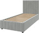Миниатюра изображения товара Односпальная кровать Bravo Мебель Нельсон 90х200 с ПМ Стандарт 2 вариант (холодный серый, вертикаль)