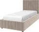 Миниатюра изображения товара Односпальная кровать Bravo Мебель Нельсон 90х200 с ПМ Стандарт 3 вариант (серо-бежевый, вертикаль)