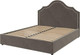 Миниатюра изображения товара Двуспальная кровать Bravo Мебель Оливия 160х200 без ПМ Стандарт 2 вариант (светло-серый)