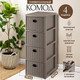 Миниатюра изображения товара Комод пластиковый El Casa Elegance 4-х секционный / 640543 (серо-коричневый)