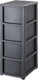 Миниатюра изображения товара Комод пластиковый El Casa Elegance 4-х секционный / 640541 (графитовый)