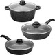 Миниатюра изображения товара Набор кухонной посуды Elan Gallery Гармония вкуса / 120245+3 (черный мрамор)