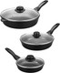 Миниатюра изображения товара Набор сковородок Elan Gallery Гармония вкуса / 120299+3 (черный оникс)
