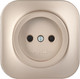 Миниатюра изображения товара Розетка IEK Glory ERH10-K37M-10 (шампань матовый)