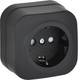 Миниатюра изображения товара Розетка IEK Glory ERH14-K02M-16 (черный матовый)