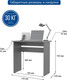 Миниатюра изображения товара Письменный стол Горизонт Мебель Асти 1 New (серый графит)