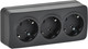 Миниатюра изображения товара Розетка IEK Glory ERH31-K02M-16 (черный матовый)