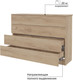 Миниатюра изображения товара Комод Горизонт Мебель Нео 1050 4 ящика (дуб золотой крафт)