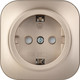 Миниатюра изображения товара Розетка IEK Glory ERH14-K37M-16 (шампань матовый)