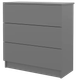 Миниатюра изображения товара Комод Горизонт Мебель Нео 760 3 ящика (серый графит)