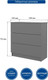 Миниатюра изображения товара Комод Горизонт Мебель Нео 760 3 ящика (серый графит)