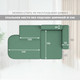 Миниатюра изображения товара Диван угловой Лига Диванов Лига-065 угол правый / 129801 (рогожка амур 11 зеленый)